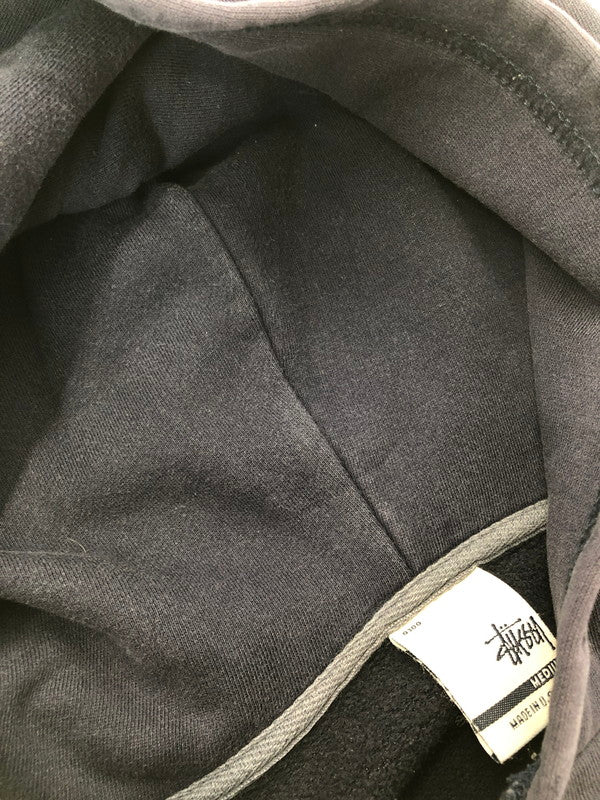 【現状渡し品】【メンズ】 OLD STUSSY オールド ステューシー 00's LOGO HOODIE USA製 銀タグ 2000年代 ロゴ フーディー パーカー トップス 142-260909-rt-07-tagh サイズ：M カラー：ネイビー 万代Net店
