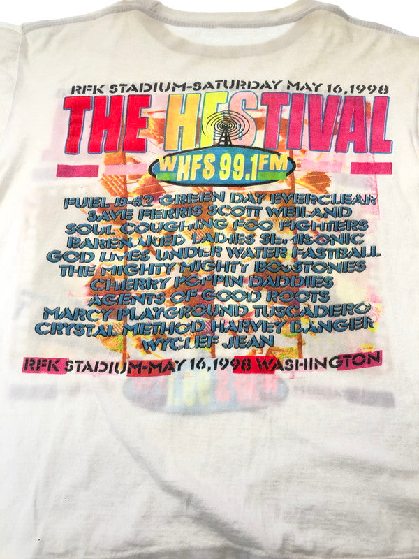 【現状渡し品】【メンズ】 USED 90'S THE HFSTIVAL PRINT S/S TEE 90年代 プリント Tシャツ 半袖Tシャツ 146-260909-na-05-tagh サイズ：サイズ不明 下記参照 カラー：ホワイト 万代Net店
