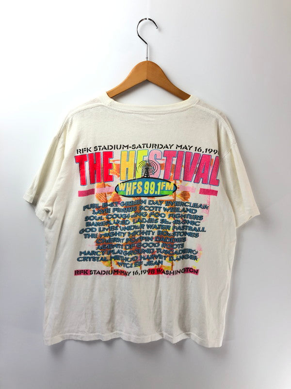 【現状渡し品】【メンズ】 USED 90'S THE HFSTIVAL PRINT S/S TEE 90年代 プリント Tシャツ 半袖Tシャツ 146-260909-na-05-tagh サイズ：サイズ不明 下記参照 カラー：ホワイト 万代Net店