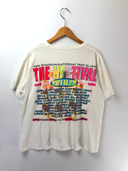 【現状渡し品】【メンズ】 USED 90'S THE HFSTIVAL PRINT S/S TEE 90年代 プリント Tシャツ 半袖Tシャツ 146-260909-na-05-tagh サイズ：サイズ不明 下記参照 カラー：ホワイト 万代Net店