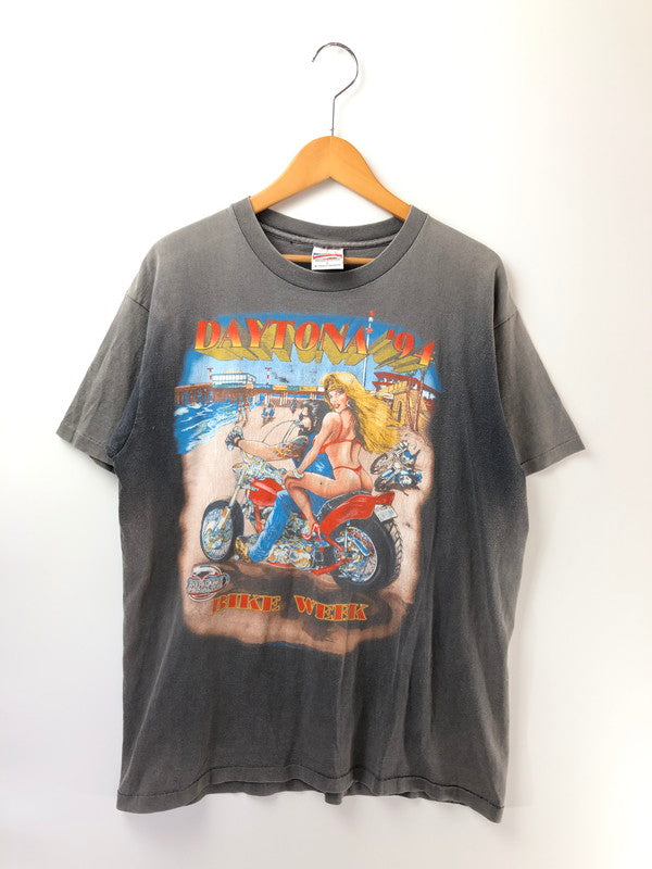【現状渡し品】【メンズ】 TRINITY PRODUCTS トリニティ プロダクツ 90'S BIKE WEEK PRINT S/S TEE 90年代 バイクウィーク プリント Tシャツ 半袖Tシャツ 146-260909-na-06-tagh サイズ：L カラー：ブラック 万代Net店