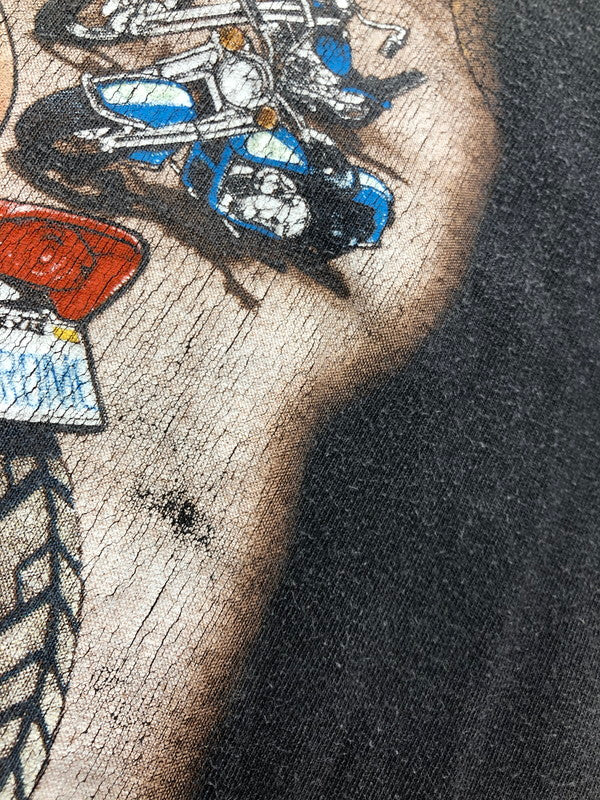 【現状渡し品】【メンズ】 TRINITY PRODUCTS トリニティ プロダクツ 90'S BIKE WEEK PRINT S/S TEE 90年代 バイクウィーク プリント Tシャツ 半袖Tシャツ 146-260909-na-06-tagh サイズ：L カラー：ブラック 万代Net店