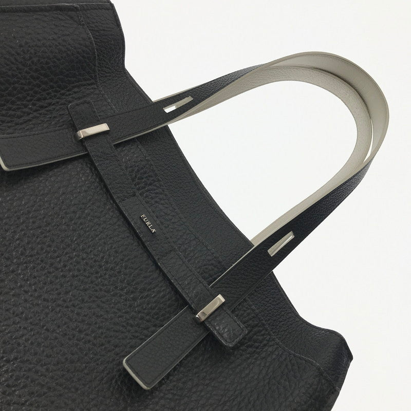 【中古品】【レディース】 FURLA フルラ GIOVE LEATHER TOTE BAG BLACK M07 レザートート バッグ カバン 180-260923-rt-18-tagh カラー：ブラック 万代Net店