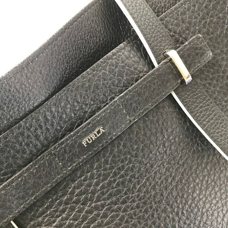 【中古品】【レディース】 FURLA フルラ GIOVE LEATHER TOTE BAG BLACK M07 レザートート バッグ カバン 180-260923-rt-18-tagh カラー：ブラック 万代Net店