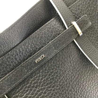 【中古品】【レディース】 FURLA フルラ GIOVE LEATHER TOTE BAG BLACK M07 レザートート バッグ カバン 180-260923-rt-18-tagh カラー：ブラック 万代Net店