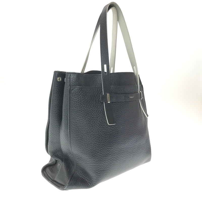 【中古品】【レディース】 FURLA フルラ GIOVE LEATHER TOTE BAG BLACK M07 レザートート バッグ カバン 180-260923-rt-18-tagh カラー：ブラック 万代Net店