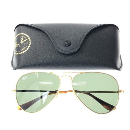 【中古品】【メンズ】 RAY-BAN レイバン AVIATOR METAL II GOLD GREEN RB3689 アヴィエーター メタル 2 サングラス アイウェア アクセサリー 203-260912-rt-19-tagh サイズ：58ロ14 140 カラー：ゴールド/グリーン 万代Net店