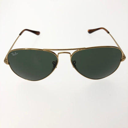【中古品】【メンズ】 RAY-BAN レイバン AVIATOR METAL II GOLD GREEN RB3689 アヴィエーター メタル 2 サングラス アイウェア アクセサリー 203-260912-rt-19-tagh サイズ：58ロ14 140 カラー：ゴールド/グリーン 万代Net店