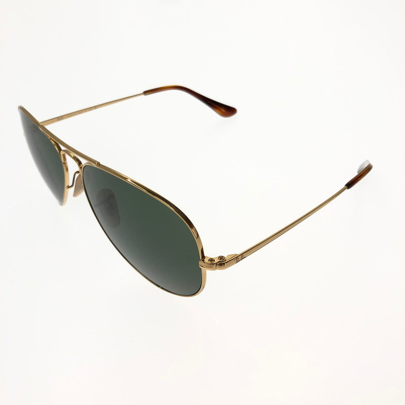 【中古品】【メンズ】 RAY-BAN レイバン AVIATOR METAL II GOLD GREEN RB3689 アヴィエーター メタル 2 サングラス アイウェア アクセサリー 203-260912-rt-19-tagh サイズ：58ロ14 140 カラー：ゴールド/グリーン 万代Net店