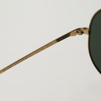 【中古品】【メンズ】 RAY-BAN レイバン AVIATOR METAL II GOLD GREEN RB3689 アヴィエーター メタル 2 サングラス アイウェア アクセサリー 203-260912-rt-19-tagh サイズ：58ロ14 140 カラー：ゴールド/グリーン 万代Net店