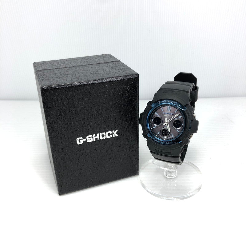 【中古品】【メンズ】 G-SHOCK ジーショック AWG-100 M100 SERIES AWG-M100A-1AJF 電波ソーラー アナデジ 腕時計 196-260912-rt-12-tagh カラー：ブラック 万代Net店