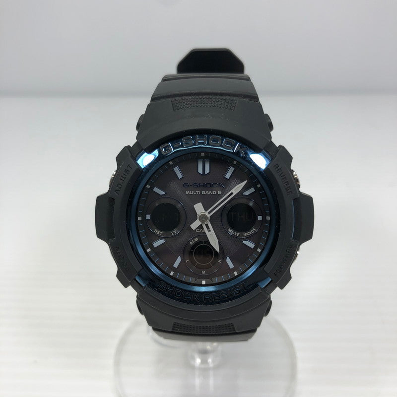 【中古品】【メンズ】 G-SHOCK ジーショック AWG-100 M100 SERIES AWG-M100A-1AJF 電波ソーラー アナデジ 腕時計 196-260912-rt-12-tagh カラー：ブラック 万代Net店