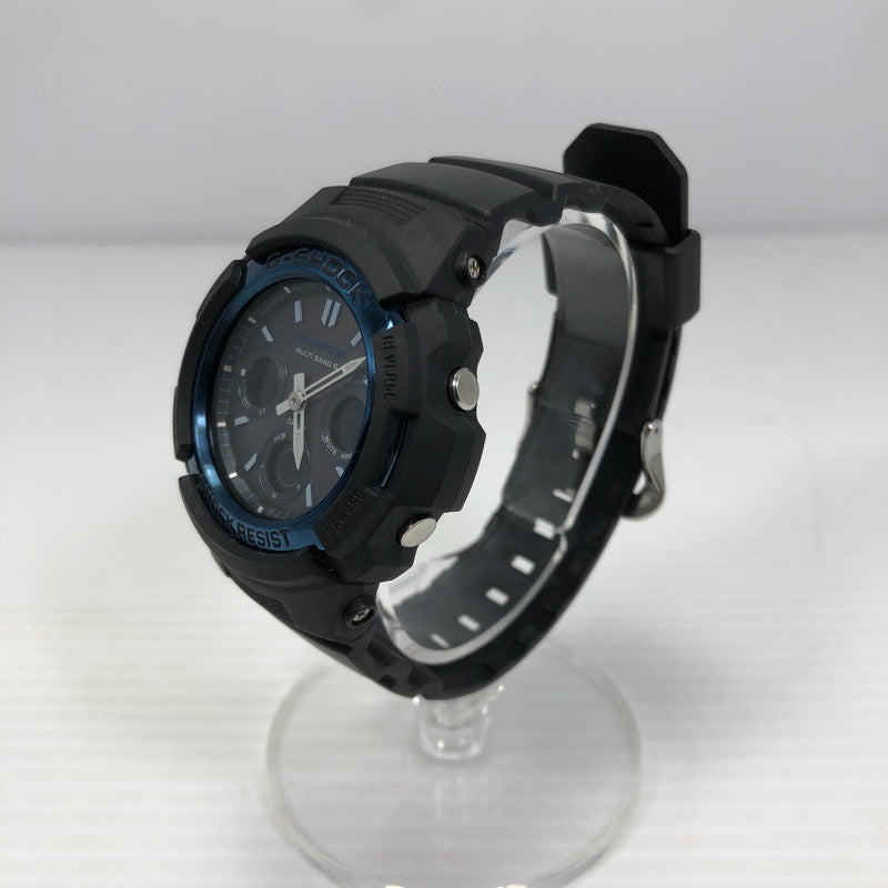【中古品】【メンズ】 G-SHOCK ジーショック AWG-100 M100 SERIES AWG-M100A-1AJF 電波ソーラー アナデジ 腕時計 196-260912-rt-12-tagh カラー：ブラック 万代Net店