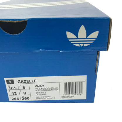 【中古品】【メンズ】 ADIDAS アディダス GAZELLE BLACK CQ2809 ガゼル ブラック スニーカー 靴 161-260913-rt-23-tagh サイズ：26.5cm US8 1/2 カラー：ブラック 万代Net店