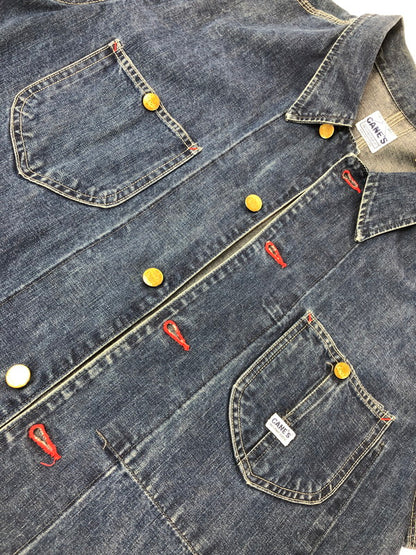 【中古品】【メンズ】 SUGAR CANE シュガーケーン CANE'S DENIM COVERALLS デニム カバーオール ライトアウター 145-260912-na-12-tagh サイズ：40 カラー：インディゴ 万代Net店