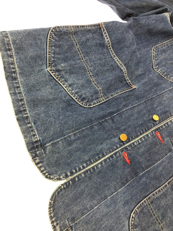 【中古品】【メンズ】 SUGAR CANE シュガーケーン CANE'S DENIM COVERALLS デニム カバーオール ライトアウター 145-260912-na-12-tagh サイズ：40 カラー：インディゴ 万代Net店