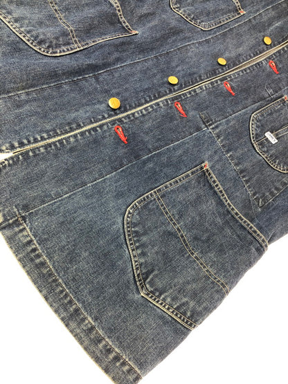 【中古品】【メンズ】 SUGAR CANE シュガーケーン CANE'S DENIM COVERALLS デニム カバーオール ライトアウター 145-260912-na-12-tagh サイズ：40 カラー：インディゴ 万代Net店