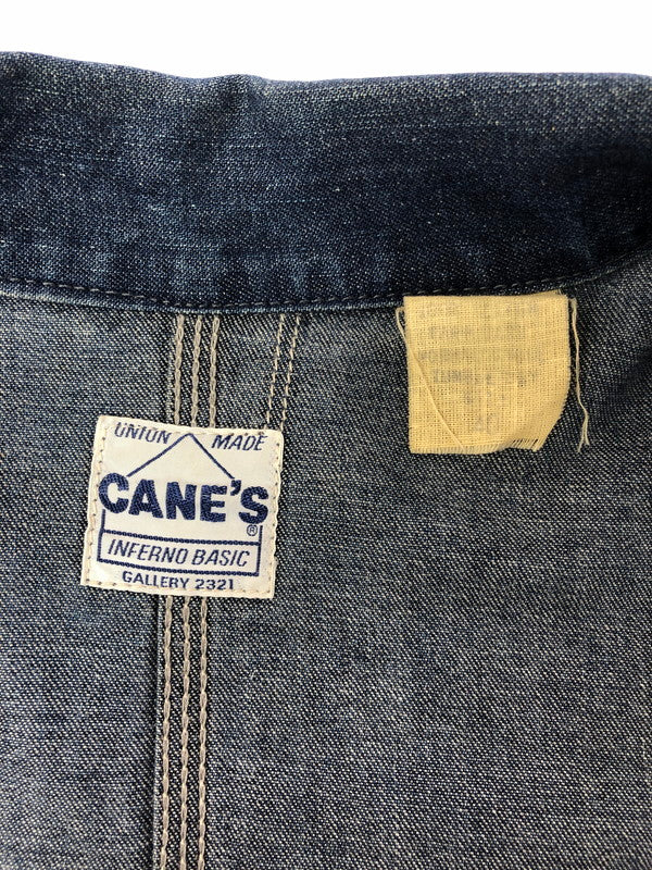 【中古品】【メンズ】 SUGAR CANE シュガーケーン CANE'S DENIM COVERALLS デニム カバーオール ライトアウター 145-260912-na-12-tagh サイズ：40 カラー：インディゴ 万代Net店