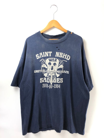 【中古品】【メンズ】 SAINT MICHAEL セントマイケル ×NEIGHBORHOOD ネイバーフッド 25SS SS TEE SAINT NBHD SM-HR8-0000-C71 Tシャツ 半袖Tシャツ 142-260909-na-08-tagh サイズ：XXL カラー：ネイビー 万代Net店