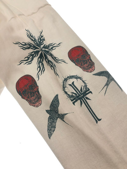 【中古品】【メンズ】 SAINT MICHAEL セントマイケル ×DR.WOO ドクターウー 25AW LS TEE TATTOO SM-HR1-0000-C29 Tシャツ 半袖Tシャツ 142-260909-na-09-tagh サイズ：XXL カラー：ホワイト 万代Net店