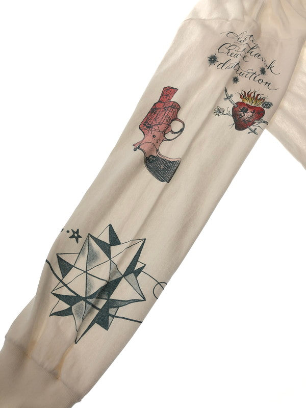 【中古品】【メンズ】 SAINT MICHAEL セントマイケル ×DR.WOO ドクターウー 25AW LS TEE TATTOO SM-HR1-0000-C29 Tシャツ 半袖Tシャツ 142-260909-na-09-tagh サイズ：XXL カラー：ホワイト 万代Net店