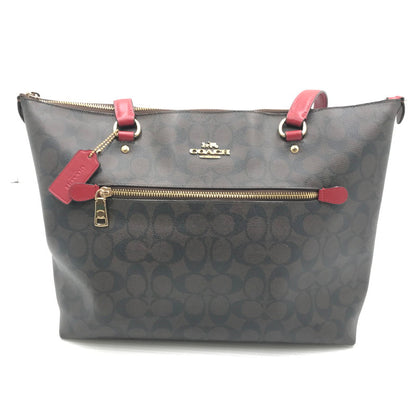 【中古品】【レディース】 COACH コーチ SIGNATURE TOTEBAG 2178-79609 シグネチャー トートバッグ カバン 180-260927-na-09-tagh カラー：ブラウン/レッド 万代Net店