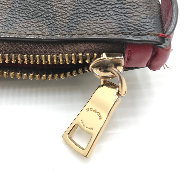 【中古品】【レディース】 COACH コーチ SIGNATURE TOTEBAG 2178-79609 シグネチャー トートバッグ カバン 180-260927-na-09-tagh カラー：ブラウン/レッド 万代Net店