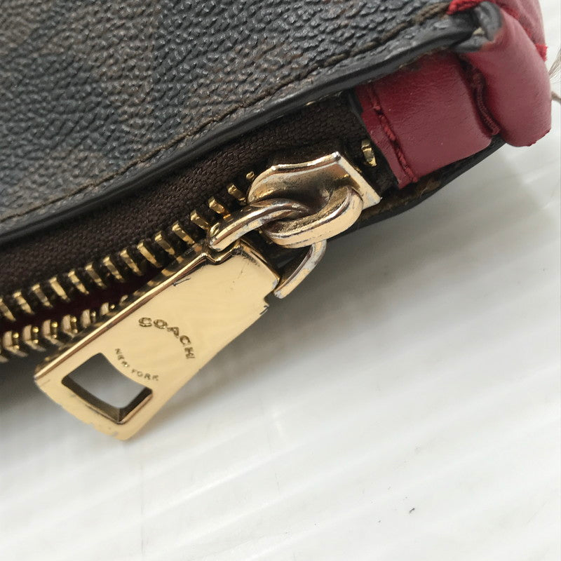 【中古品】【レディース】 COACH コーチ SIGNATURE TOTEBAG 2178-79609 シグネチャー トートバッグ カバン 180-260927-na-09-tagh カラー：ブラウン/レッド 万代Net店