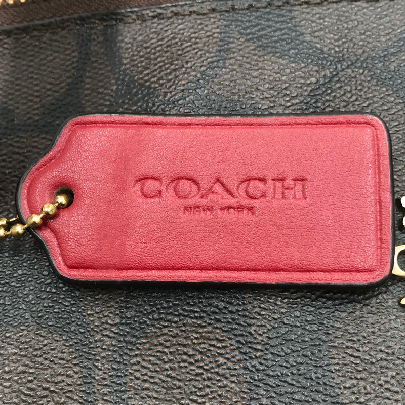 【中古品】【レディース】 COACH コーチ SIGNATURE TOTEBAG 2178-79609 シグネチャー トートバッグ カバン 180-260927-na-09-tagh カラー：ブラウン/レッド 万代Net店