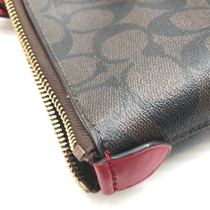 【中古品】【レディース】 COACH コーチ SIGNATURE TOTEBAG 2178-79609 シグネチャー トートバッグ カバン 180-260927-na-09-tagh カラー：ブラウン/レッド 万代Net店