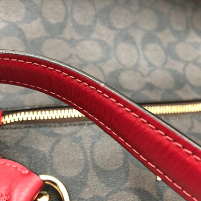 【中古品】【レディース】 COACH コーチ SIGNATURE TOTEBAG 2178-79609 シグネチャー トートバッグ カバン 180-260927-na-09-tagh カラー：ブラウン/レッド 万代Net店