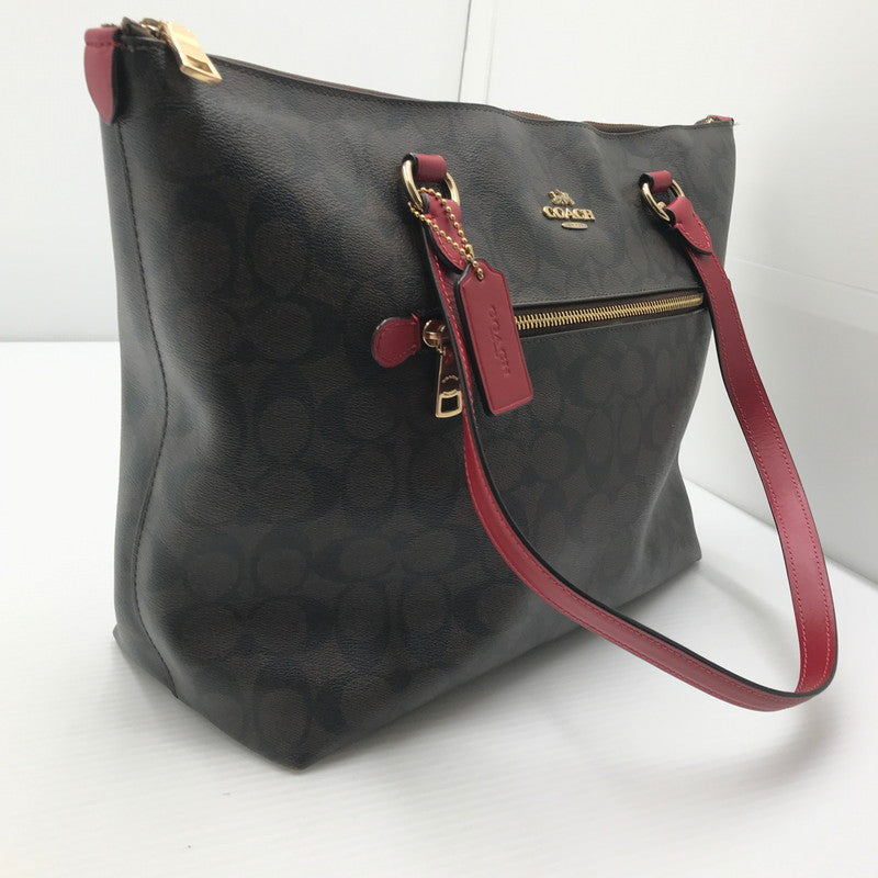 【中古品】【レディース】 COACH コーチ SIGNATURE TOTEBAG 2178-79609 シグネチャー トートバッグ カバン 180-260927-na-09-tagh カラー：ブラウン/レッド 万代Net店