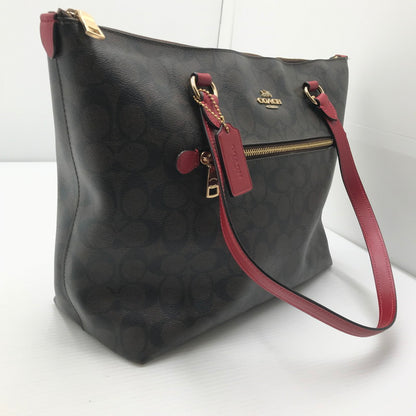 【中古品】【レディース】 COACH コーチ SIGNATURE TOTEBAG 2178-79609 シグネチャー トートバッグ カバン 180-260927-na-09-tagh カラー：ブラウン/レッド 万代Net店