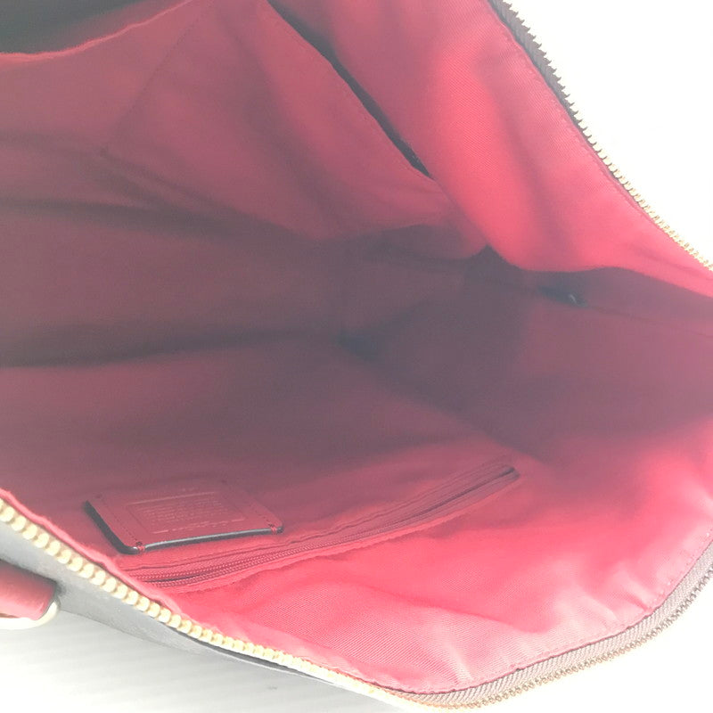 【中古品】【レディース】 COACH コーチ SIGNATURE TOTEBAG 2178-79609 シグネチャー トートバッグ カバン 180-260927-na-09-tagh カラー：ブラウン/レッド 万代Net店