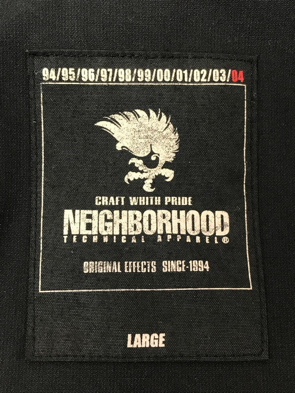 【中古品】【メンズ】 NEIGHBORHOOD ネイバーフッド THUNDER BOLT COTTON RIDERS JACKET SNH-JK04 04MODEL サンダーボルト コットン ライダースジャケット アウター 142-260912-na-31-tagh サイズ：L カラー：ブラック 万代Net店