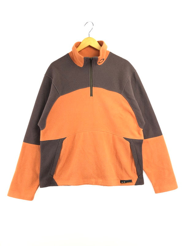 【現状渡し品】【メンズ】 OAKLEY オークリー HALF ZIP FLEECE PULLOVER ハーフジップ フリース プルオーバー アウター 146-260912-na-16-tagh サイズ：サイズ不明 下記参照 カラー：オレンジ/ブラウン 万代Net店