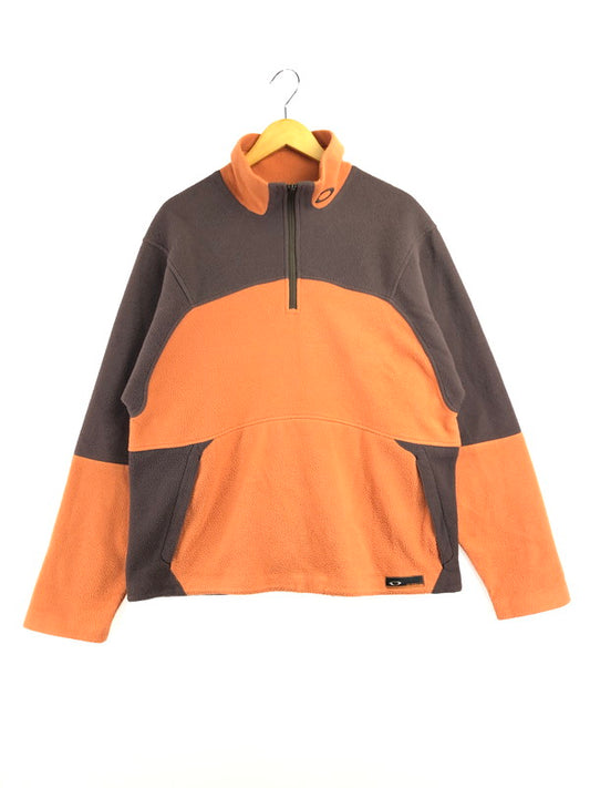 【現状渡し品】【メンズ】 OAKLEY オークリー HALF ZIP FLEECE PULLOVER ハーフジップ フリース プルオーバー アウター 146-260912-na-16-tagh サイズ：サイズ不明 下記参照 カラー：オレンジ/ブラウン 万代Net店