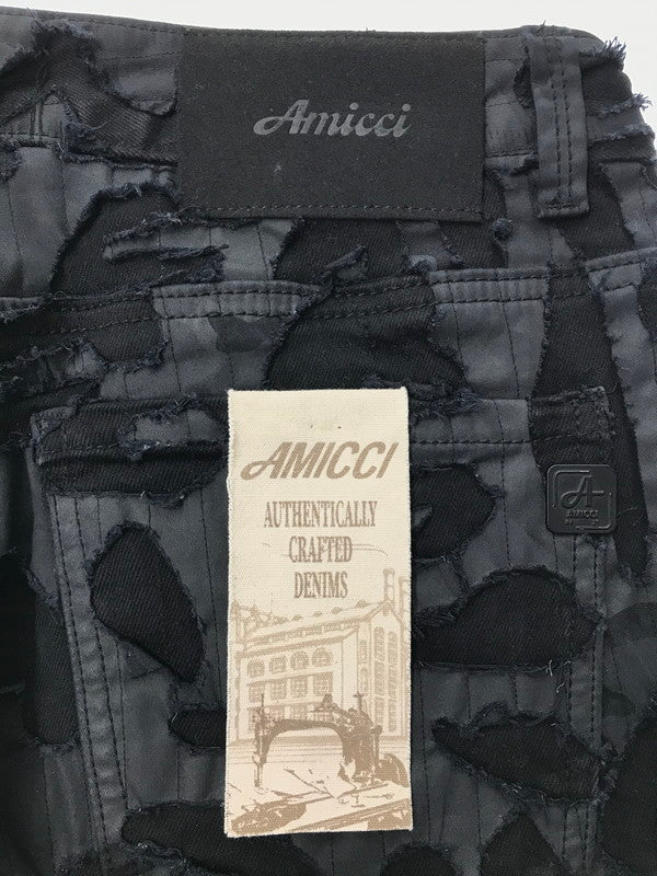 【中古品】【メンズ】 AMICCI アミッチ GERAGIO BLACK DENIM JEAN ジェラージオ ブラック デニム ジーンズ ジーパン ボトムス 153-260918-rt-09-tagh サイズ：32 カラー：ブラック 万代Net店