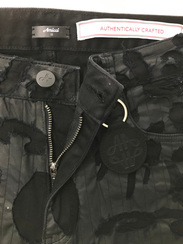 【中古品】【メンズ】 AMICCI アミッチ GERAGIO BLACK DENIM JEAN ジェラージオ ブラック デニム ジーンズ ジーパン ボトムス 153-260918-rt-09-tagh サイズ：32 カラー：ブラック 万代Net店