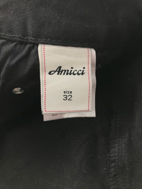 【中古品】【メンズ】 AMICCI アミッチ GERAGIO BLACK DENIM JEAN ジェラージオ ブラック デニム ジーンズ ジーパン ボトムス 153-260918-rt-09-tagh サイズ：32 カラー：ブラック 万代Net店