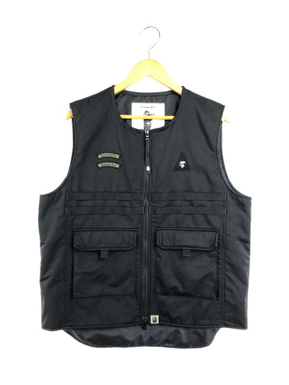 【中古品】【メンズ】 A BATHING APE アベイシングエイプ MILITARY VEST 001GDH301041X ミリタリー ベスト 142-260912-na-30-tagh サイズ：L カラー：ブラック 万代Net店