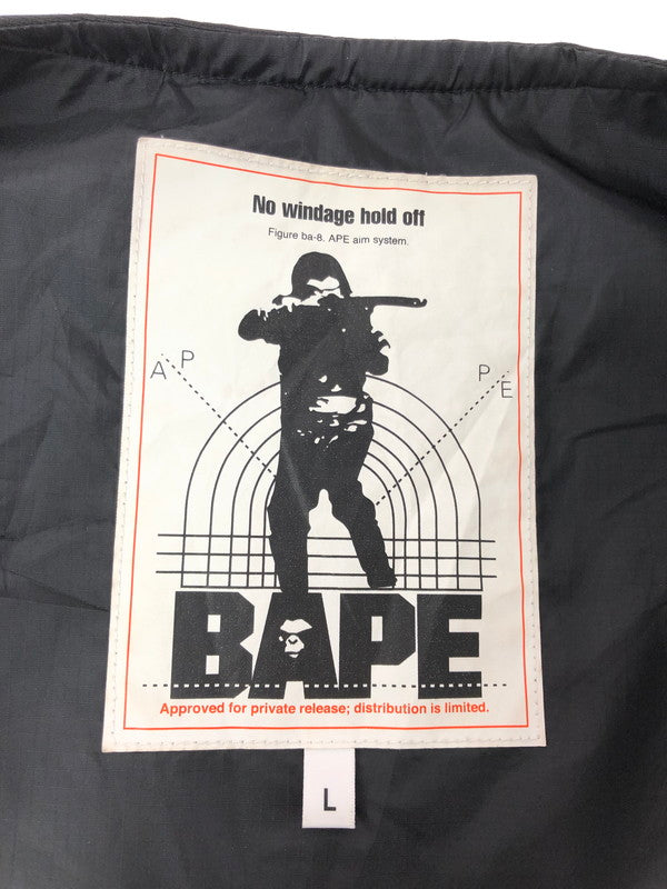 【中古品】【メンズ】 A BATHING APE アベイシングエイプ MILITARY VEST 001GDH301041X ミリタリー ベスト 142-260912-na-30-tagh サイズ：L カラー：ブラック 万代Net店