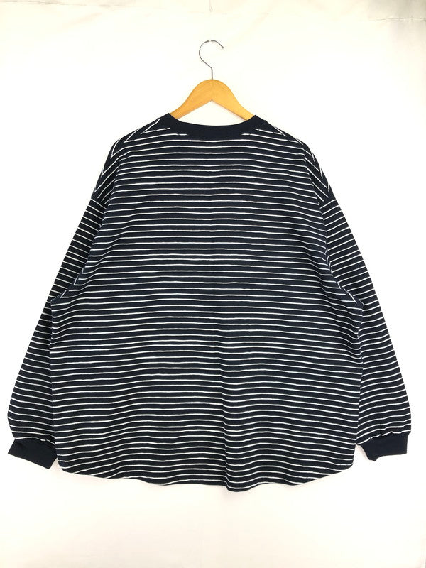 【中古品】【メンズ】 SEE SEE シーシー × YES GOOD MARKET イエスグッドマーケット× S.F.C MARINE STRIPE SUPER BIG LS TEE マリン ストライプ スーパー ビッグ Tシャツ 長袖Tシャツ カットソー 142-260912-na-24-tagh サイズ：L カラー：ネイビー 万代Net店