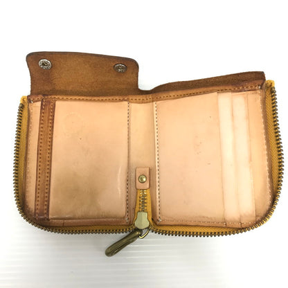 【中古品】【メンズ】 BEERBELLY ビアベリー SMALL ROUND WALLET スモール ラウンド ウォレット 二つ折り財布 200-260915-ki-10-tagh カラー：BROWN 万代Net店