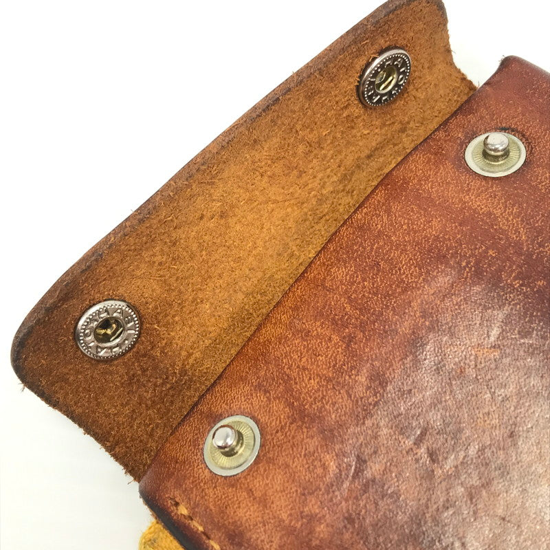 【中古品】【メンズ】 BEERBELLY ビアベリー SMALL ROUND WALLET スモール ラウンド ウォレット 二つ折り財布 200-260915-ki-10-tagh カラー：BROWN 万代Net店