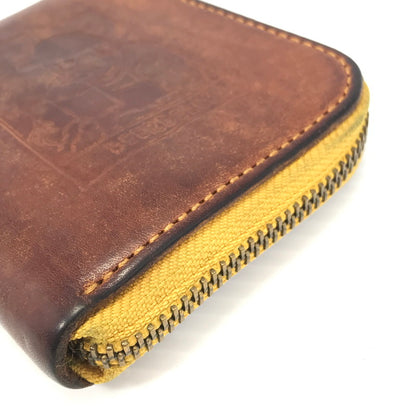 【中古品】【メンズ】 BEERBELLY ビアベリー SMALL ROUND WALLET スモール ラウンド ウォレット 二つ折り財布 200-260915-ki-10-tagh カラー：BROWN 万代Net店