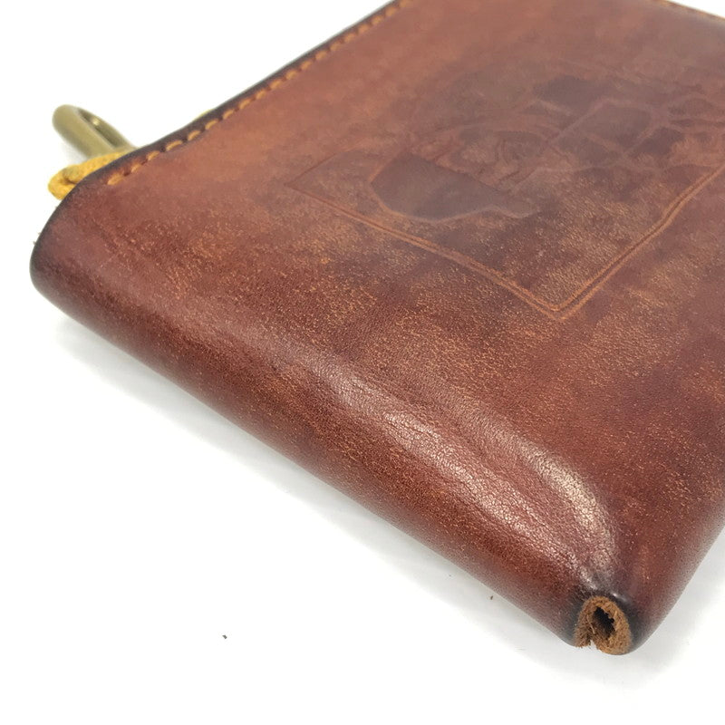【中古品】【メンズ】 BEERBELLY ビアベリー SMALL ROUND WALLET スモール ラウンド ウォレット 二つ折り財布 200-260915-ki-10-tagh カラー：BROWN 万代Net店