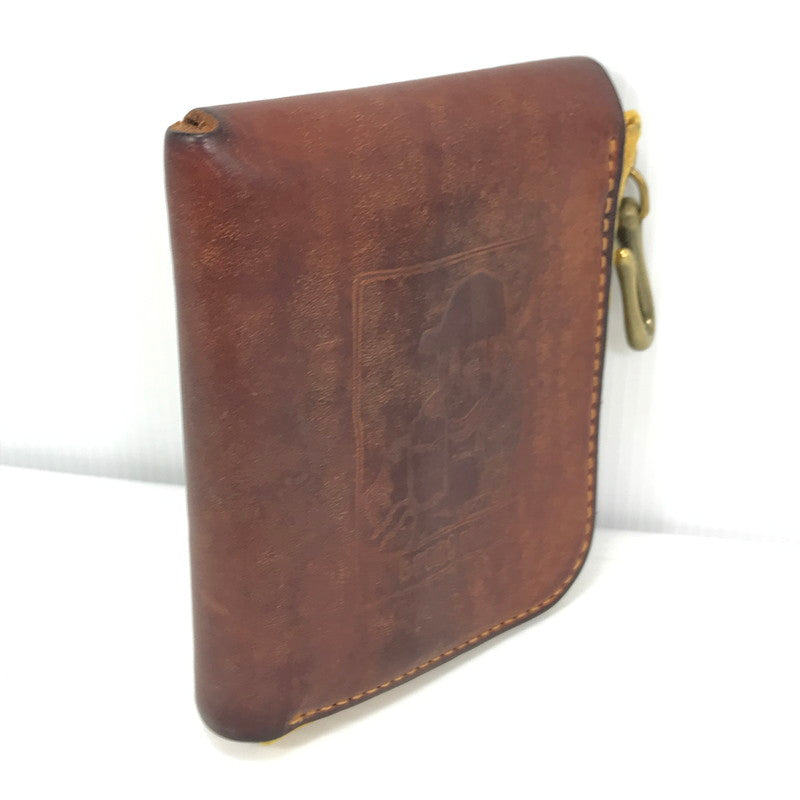 【中古品】【メンズ】 BEERBELLY ビアベリー SMALL ROUND WALLET スモール ラウンド ウォレット 二つ折り財布 200-260915-ki-10-tagh カラー：BROWN 万代Net店