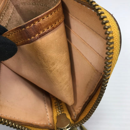 【中古品】【メンズ】 BEERBELLY ビアベリー SMALL ROUND WALLET スモール ラウンド ウォレット 二つ折り財布 200-260915-ki-10-tagh カラー：BROWN 万代Net店