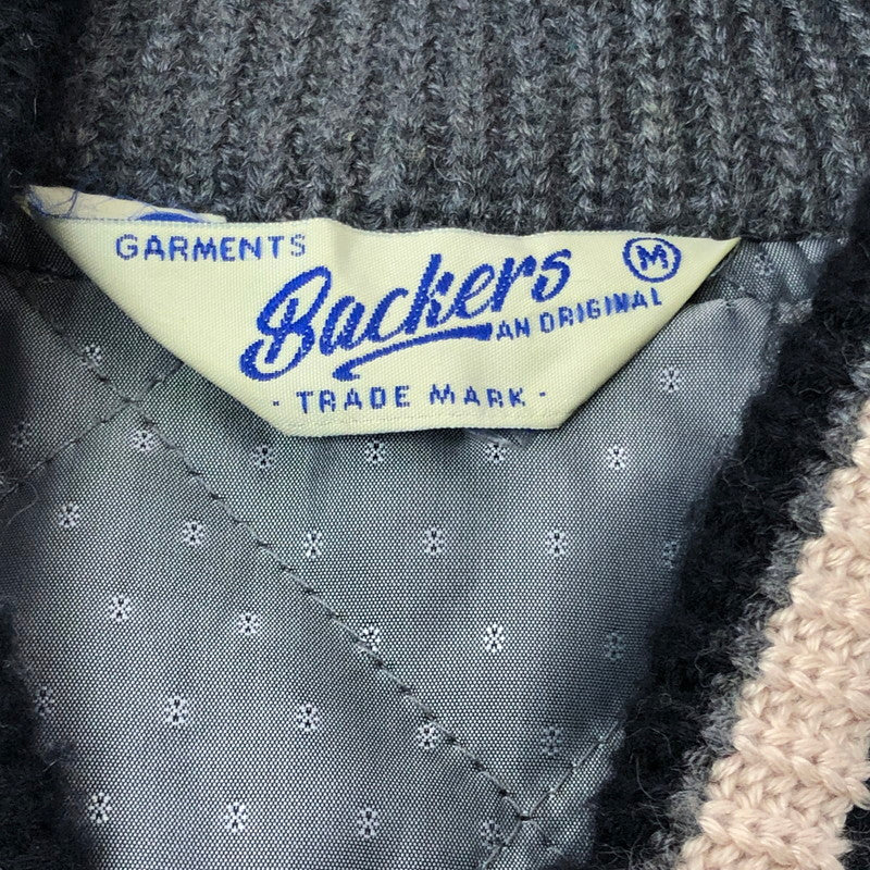 【中古品】【メンズ】 BACKERS バッカーズ WOOL STUDIUM JACKET K78-3389 ウール スタジアム ジャケット スタジャン アウター 145-260912-na-18-tagh サイズ：M カラー：グレー 万代Net店